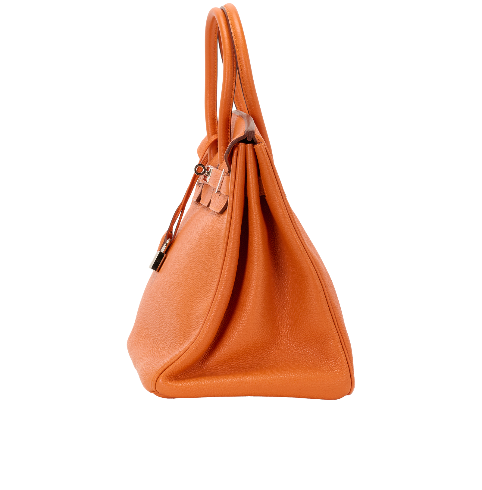 Birkin 35 In Orange Togo Leather, &pound;12,000, Handbags, Orange, Leather, Bottom view